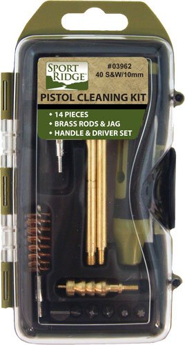 SPORT RIDGE CLEANING KIT - PISTOL 40CAL/10MM 14PC