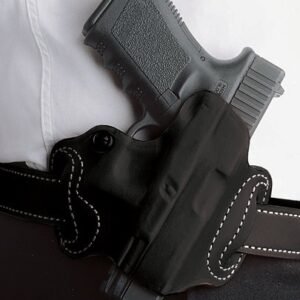 DESANTIS MINI SLIDE HOLSTER - OWB RH LTHR FOR GLOCK 20/21 BL