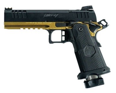 Great Lakes Firearms GL1911DS-9FSSGGLD 1911 DS Synergy 9mm 5" 20+1 Black/SS Barrel/Galaxy Gold Cerakote