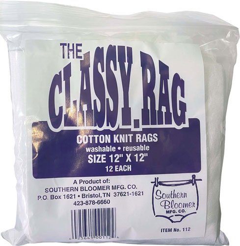 SOUTHERN BLOOMER 100% KNIT - RAGS 12"X12" 12 PER BAG