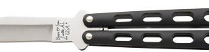 BEAR & SON BUTTERFLY KNIFE - 3.58" BLACK/SS CLIP POINT