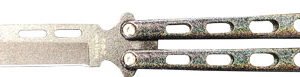 BEAR & SON BUTTERFLY KNIFE - 2.38" GALAXY PWDR COAT SPR PNT