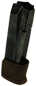 S&W MAGAZINE M&P45 14RD - W/FINGER EXT. BLACK/BROWN BASE