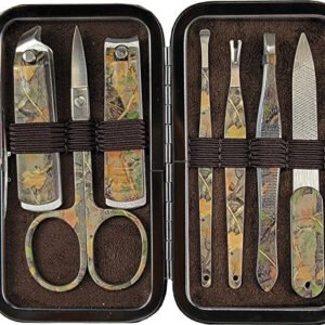 RIVERS EDGE MENS 7 PIECE - MANICURE SET GREEN CAMO