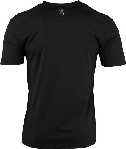 BROWNING SS PERF CAMP SHIRT - WHITETAIL LOGO BLACK LARGE