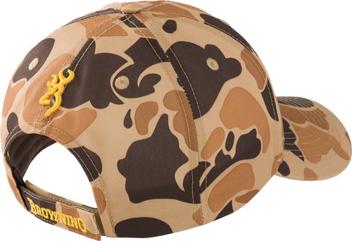 BROWNING RIMFIRE CAP BUCKMARK - LOGO VINTAGE TAN CAMO VELCRO