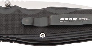 BEAR EDGE G10 SIDELINER 3.38" - W/CLIP BLACK HANDLE