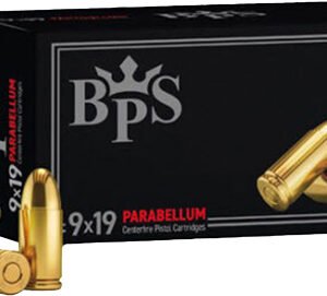 BPS 9MM 124GR FMJ 50RD - 20BX/CS BRASS CASE
