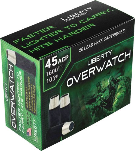 LIBERTY OVERWATCH 45 ACP - 105GR HP 20RD 10BC/CS