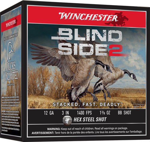 WINCHESTER BLIND SIDE 2 12GA - 3" 1-3/8OZ #BB 25RD 10BX/CS
