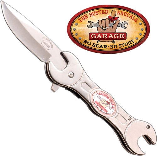 MC BUSTED KNUCKLE 3" DROP - POINT STAINLESS/STAINLESS