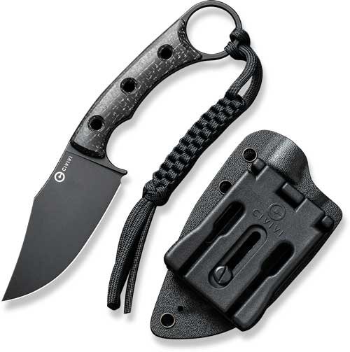 CIVIVI KNIFE MIDWATCH 3.39" - BLK BURLAP MICARTA/BLK STNWSH