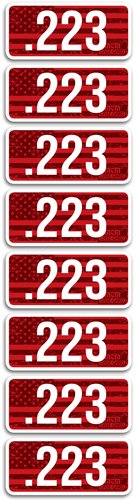 MTM AMMO CALIBER LABELS 223 - 8-PACK