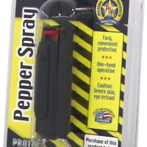 PSP PEPPER SPRAY w/ BLACK HARD - CASE W/ KEY RING 1/2 OZ.