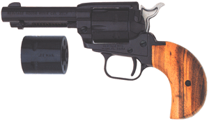 HERITAGE 22LR/WMR COMBO 3.5" - BLUED BIRDSHEAD COCOBOLO GRIPS