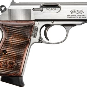 WALTHER PPK/S 380ACP SS FS - 7-SHOT WOOD GRIPS