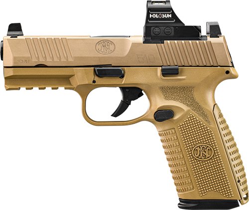 FN 510 MRD 10 MM W/ HOLOSUN - 407K 2-15RD MAG NMS FDE