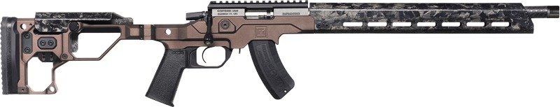 CHRISTENSEN MPR RIMFRE 22LR - 16" CF/CHASSIS BROWN ADJ FLDG
