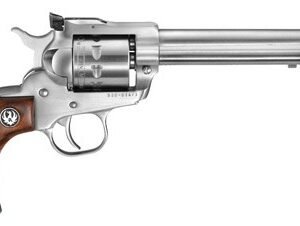 RUGER SINGLE-NINE 22WMR 9-SHT - 6.5" AS STAINLESS HARDWOOD