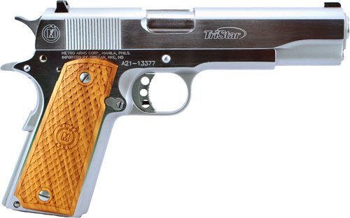 TRISTAR AMERICAN CLASSIC GOV'T - 1911 9MM 5" CHROME/WOOD