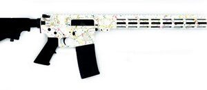 Great Lakes Firearms 223 Wylde GL15223SWHT Saved By The Splatter AR-15 16" 1:8" Nitride Barrel White & Multi-Colored Splatter Cerakote