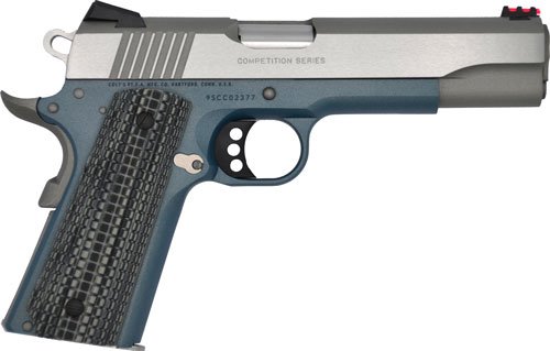 COLT GOVT COMPETITION 9MM - 5" BLUE TITANIUM/SS ADJ G10