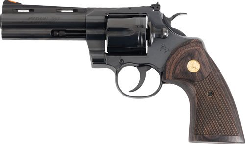 COLT PYTHON 357MAG 4.25" - BLUED WALNUT W/GOLD MEDALLION