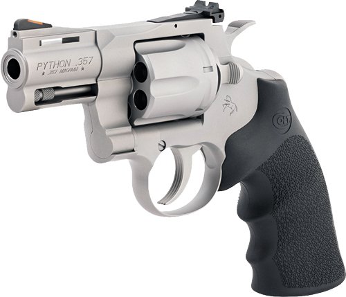 COLT PYTHON 357MAG 3" SS BEAD - BLASTED ADJ SIGHT HOGUE GRIPS