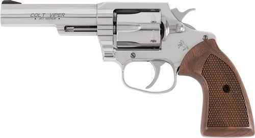 COLT VIPER 357MAG 4.25"    SS - /WALNUT GRIPS