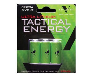 VIRIDIAN CR123A LITH BATTERY 3PK