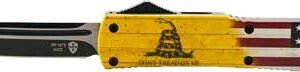 TEMPLAR KNIFE SLIM OTF DON'T - TREAD ON ME 3.1" BLACK TANTO