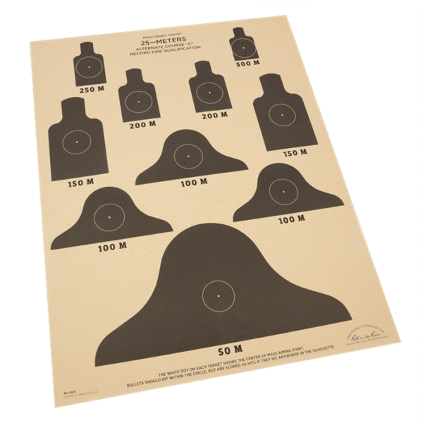 25 Meter ALT-C Qualification Targets (17'' x 22'')