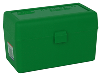 MTM AMMO BOX MAGNUM RIFLE - 50-ROUNDS FLIP TOP STYLE GREEN