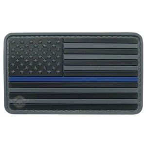 U.S. Flag Black w/ Blue Stripe Morale Patch (6 PACK)