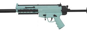 GSG-16 .22 LR Carbine — 16.25" Barrel, Mint Green, Fake Suppressor, Collapsible Stock, 10+1