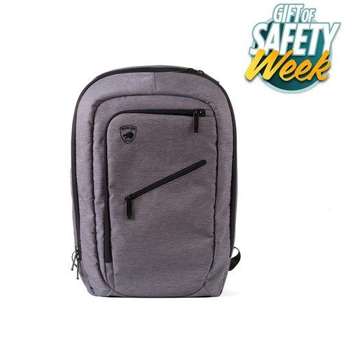 SMART BULLETPROOF BACKPACK PROSHIELD - GRAY, W/ CHARGING BANK
