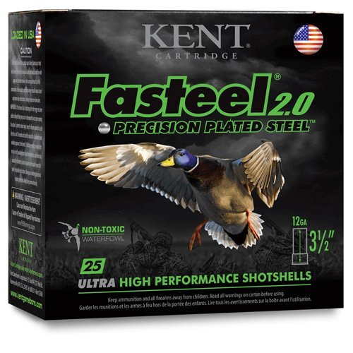 FASTEEL 2.0 PRECISION PLATED STEEL SHOTSHELLS - 12 GA, 3", 1-1/8OZ, 4 SHOT, 1560 FPS, 25/BX