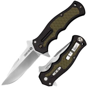 CRAWFORD 1 - GREEN, CLIP POINT, PLAIN EDGE, 3.5" BLADE