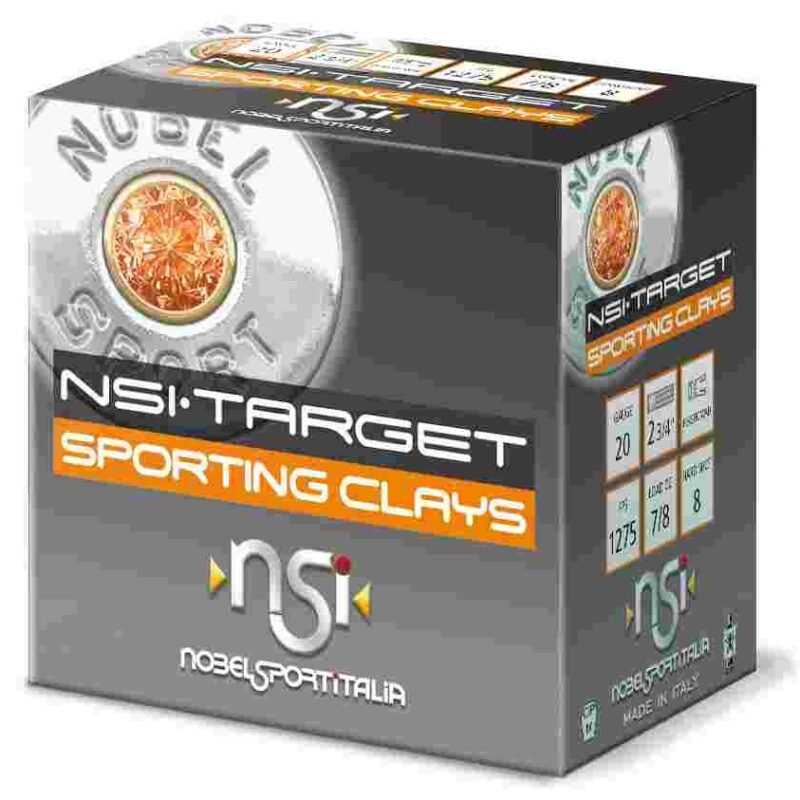 Noble Sport Target Sporting Clays Shotshells 20 ga 2-3/4" 7/8 oz 1275 fps #8 25/ct