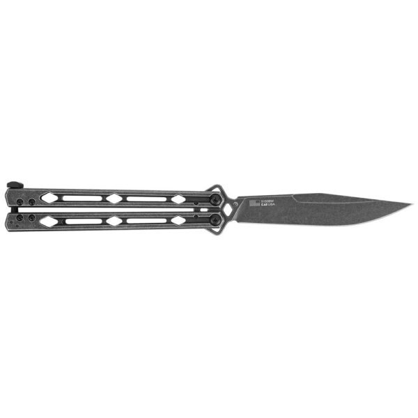 Kershaw Lucha Folding Knife 4-3/5" Drop Point Blade Blackwash