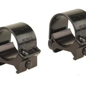 Weaver Detachable Top Mount Aluminum Scope Rings 1" Low - Gloss Black