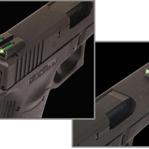 Truglo TFO Tritium/Fiber-Optic Day/Night Sights Fits Glock Slimline Models 42/43/43x/48 Set Sights Green Front / Green Rear