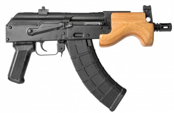 Century Arms Romanian Micro Draco Stamped AK-47 Pistol - Black | 7.62x39 | 6" Barrel | Wood Handguard