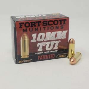 Fort Scott Munitions 10mm Ammunition FSM10MM125SCV 125 Grain Solid Copper Spun 20 Rounds