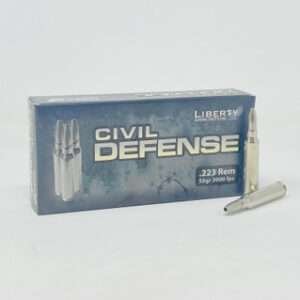 Liberty 223 Rem Ammunition Civil Defense LACD223019 55 Grain Fragmenting Hollow Point Lead-Free 20 Rounds