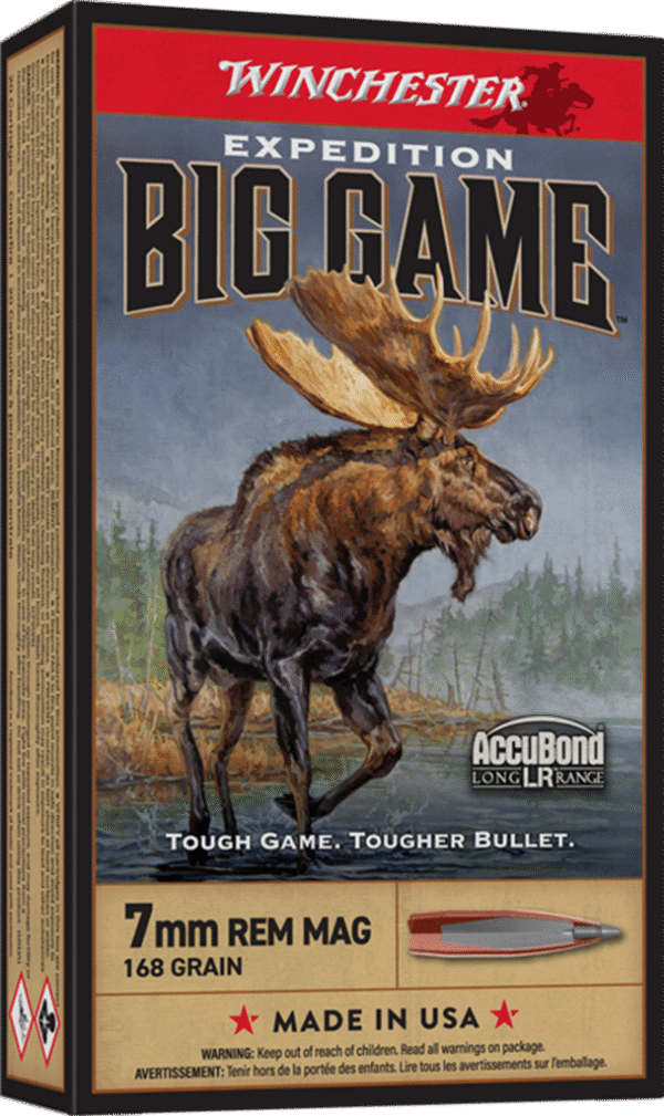 WINCHESTER BIG GAME 7MM 168GRS ACCUBOND LR 20RD BX 200RD CASE