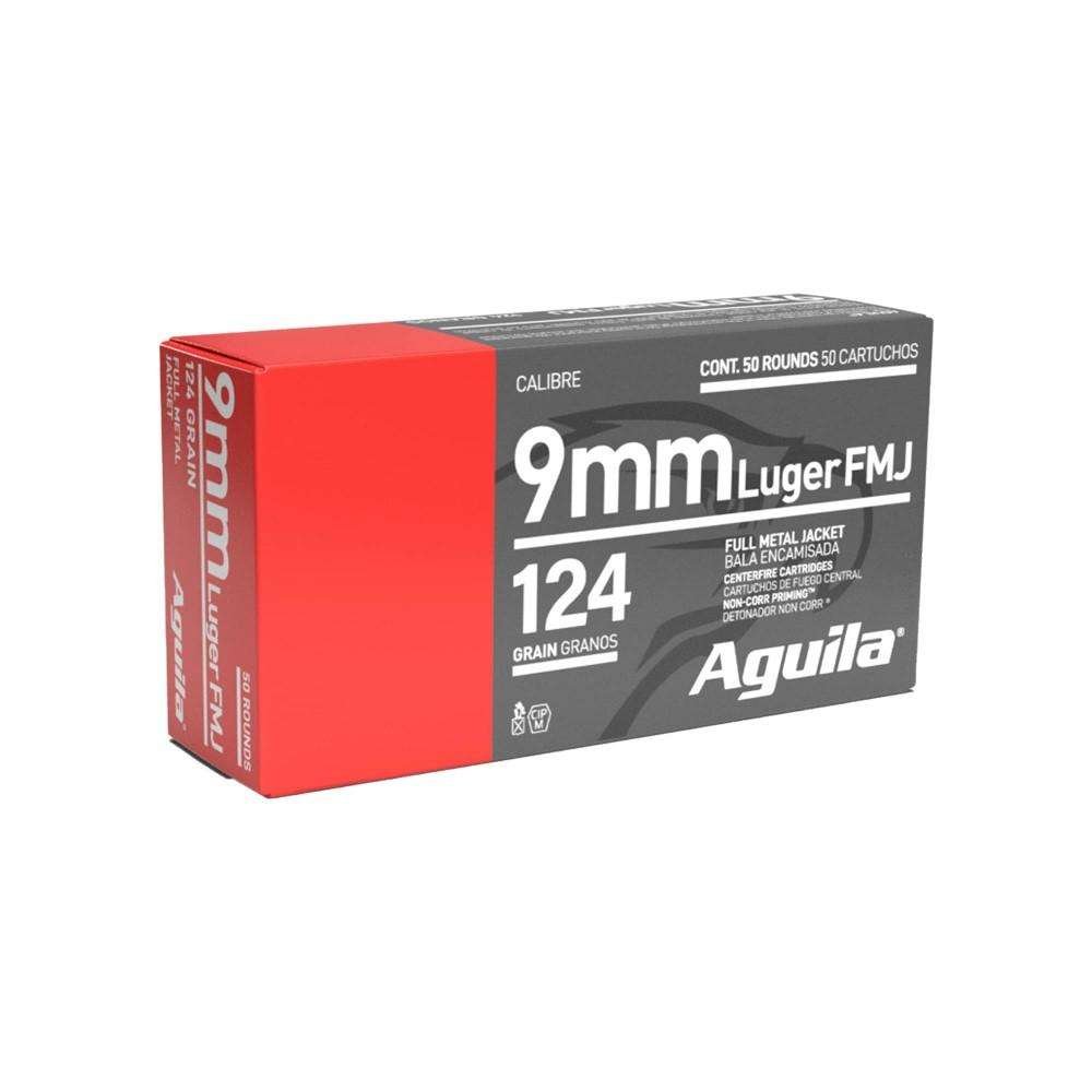 Aguila Handgun Ammuntion 9mm Luger 124 gr FMJ 1115 fps 50/ct - Aguila Ammunition