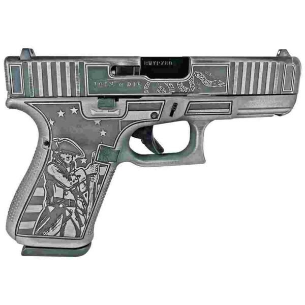 Glock 19 Gen 5 Custom "Patriot Gray Live or Die" Handgun 9mm Luger 15rd Magazines (3) 4.02" Barrel Austria