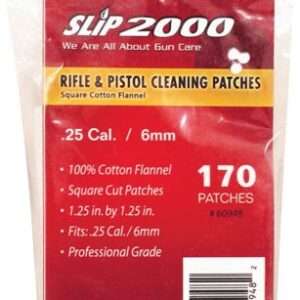 SLIP 2000 CLEANING PATCHES - 1.25" SQUARE 25CAL/6MM 170-BA