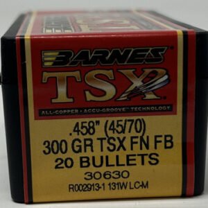 Barnes 45-70 (.458 Dia) Reloading Bullets Copper TSX B30630 300 Grain Flat Base Flat Nose Hollow Point 20 Pieces